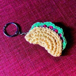 Crochet Taco Key Chain